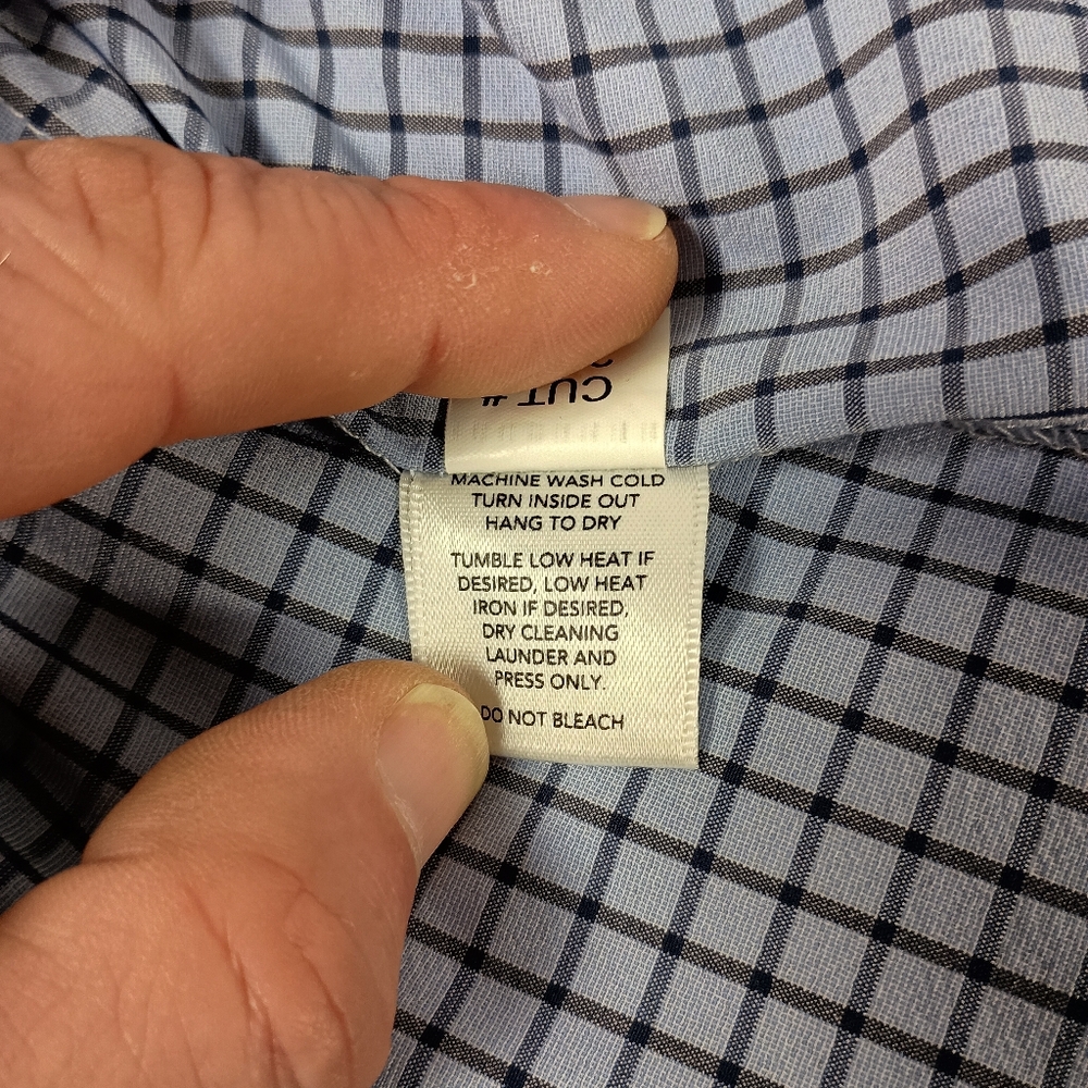 MIZZEN+MAIN Leeward Collection Mens L Blue Striped Button Down Shirt - Picture 9 of 9